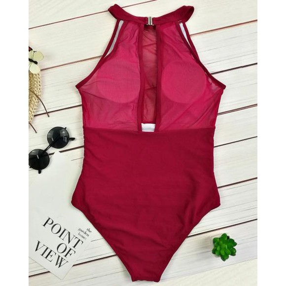 One Piece Women Summer Beach Mesh Slimming Swimsuit Boho Flattering Size… - Picture 2 of 5
